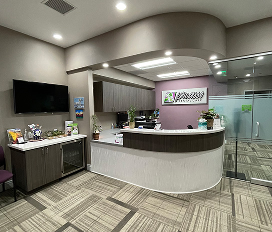 Office reception area at Picasso Dental Care.